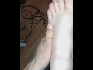 Foot strip tease Digitoe