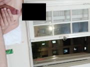 Preview 1 of Risky masturbation flashing at open window front neighborhood 2