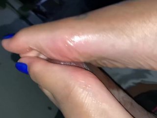 fast handjob, hardcore, feet, cumshot