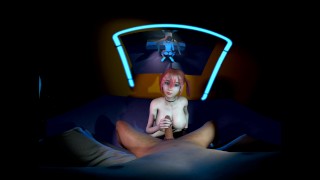 Акико - VR очень милая хентай большая буг-девушка делает минет и сиськи - Превью