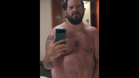 Dad Bod Italian-American Strokes Cock in Cruise Cabin