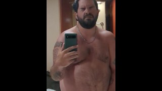 Italian-American Father Strikes His Cock In A Cruise Cabin