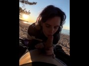 Preview 4 of Blowjob on the beach and quick sex in a tent - Darcy Dark