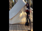 Preview 6 of Blowjob on the beach and quick sex in a tent - Darcy Dark