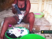 Preview 6 of Village girl caught on camera washing clothes legs apart pussy exposed