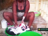 Village girl caught on camera washing clothes legs apart pussy exposed