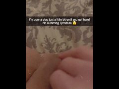 Good girl teases daddy on snap before he gets off work.