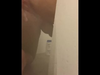 shower, horny male, vertical video, masturbation