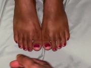 Preview 5 of Indian Feet Tease with Bukkake Fantasy
