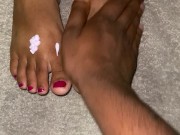 Preview 6 of Indian Feet Tease with Bukkake Fantasy
