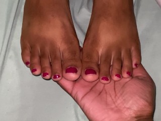 Indian Feet Tease with Bukkake Fantasy