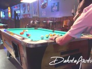 Preview 3 of Flashing my tits and pussy at the pool hall - TEASER