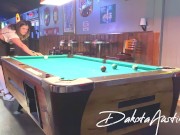 Preview 6 of Flashing my tits and pussy at the pool hall - TEASER