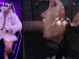 Hypnosis in VR Game. Femdom Sex Slave in Virtual Reality