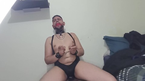 SelfSlave Playing With a Dildo