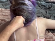 Preview 1 of NZ Tgirl Teen Cassie Moans Choked & Rough Anal Fuck POV