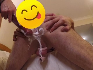 PEGGING WITH  COCK.. wrecked ass hole.. whipped creamed and fucked DEEP