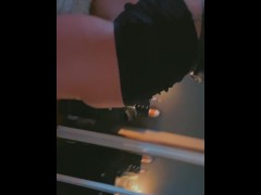 Vanessa teases her ass and tight pussy