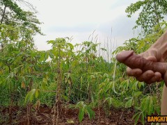 INDONESIAN DICK - Outdoor Masturbation and Big Cumshot after a Month of Fasting
