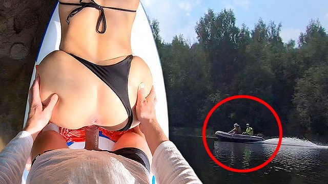We Were Noticed - Real Risky Outdoor Реr Fuck by the River Bank POV