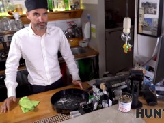 HUNT4K. Boy has girlfriend but prefers vagina of the baristas one