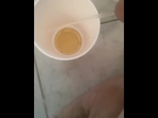 Peeing in a cup