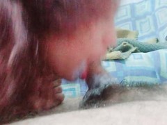 sucking fast sticking his mouth incessantly left him delirious with my throat,dick with cum🍆🤤💦🥹