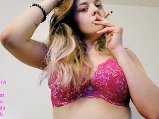 blonde, big ass, smoking, cum inside