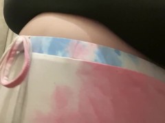 Fat Piggy Struggles With Stairs