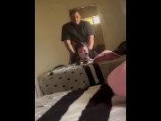 Preview 1 of Boyfriend fucks his girl in his moms room