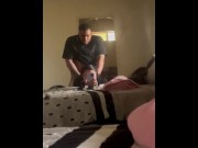 Preview 5 of Boyfriend fucks his girl in his moms room