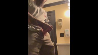 Swift Jerk And Cum In The Office Restroom With Me Bro