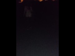 Step son recording me nude in dark road