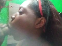 Colombian teen a person with her mouth until she almost