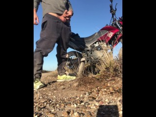 My Dick Riding a Motorcycle through Rough Routes, and a necessary Technical Stop