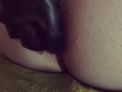 French girl with extreme wet pussy and ass plays with anal bead and moans very hot and loud