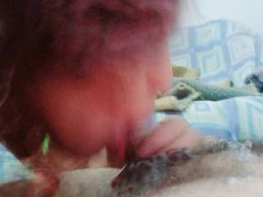 sucking until he ejaculates a lot in my mouth,I keep swallowing and he fills me with cum again,Ilove