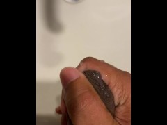 Cumshot of black big cock
