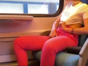 Preview 2 of Blowjob in public in the train unknown girl!
