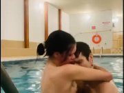 Preview 1 of Late night fuck fest in the hotel pool