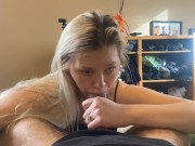 Preview 5 of Hot Blind Wife Anniversary Blowjob