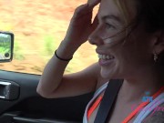 Preview 2 of Summer Vixen on vacation hanging out and giving some amazing roadhead POV