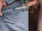 Preview 2 of Big Dick Stretches and Fills Fleshlight