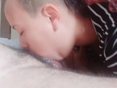 going to the bottom and pushing further into the throat clogging me with dick, I can still take very