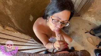 Публичный минет рядом с домом на первом свидании с TINDER GUY