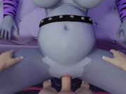 Preview 1 of White guy fuck pussy a pregnant Roxanne Wolf missionary position Five Nights at Freddy's Creampie