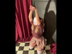 Submissive Slut Bound and Gagged ~ Vibrator Torture BDSM - Screenshot 3 of 16 - Blonde Curly Hair