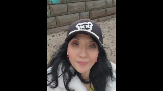 Horny Chinese Milf Pees On The Beach In The Morning