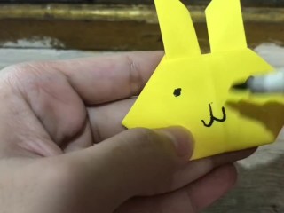 HOW TO MAKE RABBIT WITH PAPER