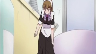 Anime maid gets wet pussy fantasizing